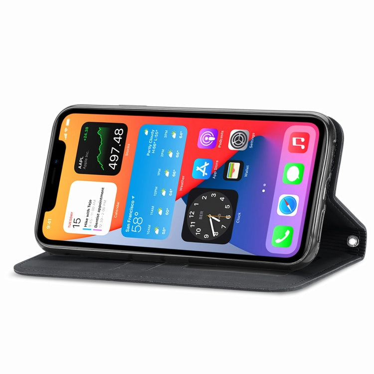 Retro Skin Feel Business Magnetic Horizontal Flip Leather Case with Holder & Card Slots & Wallet & Photo Frame, For iPhone 12 Pro Max, For iPhone 12 / 12 Pro, For iPhone 12 mini