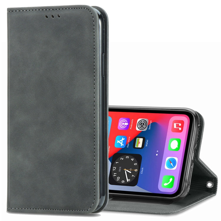 Retro Skin Feel Business Magnetic Horizontal Flip Leather Case with Holder & Card Slots & Wallet & Photo Frame, For iPhone 12 Pro Max, For iPhone 12 / 12 Pro, For iPhone 12 mini