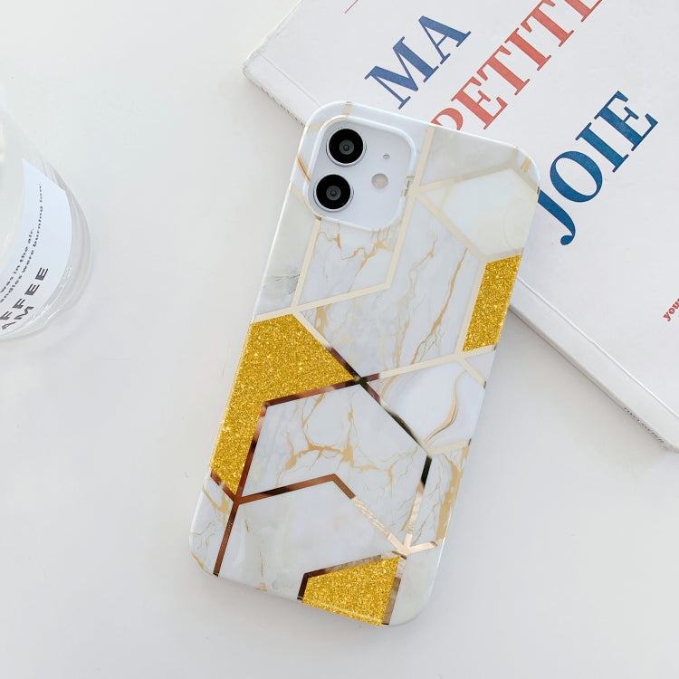 Glitter Powder Electroplated Marble TPU Phone Case, For iPhone 12 Pro Max, For iPhone 12 mini
