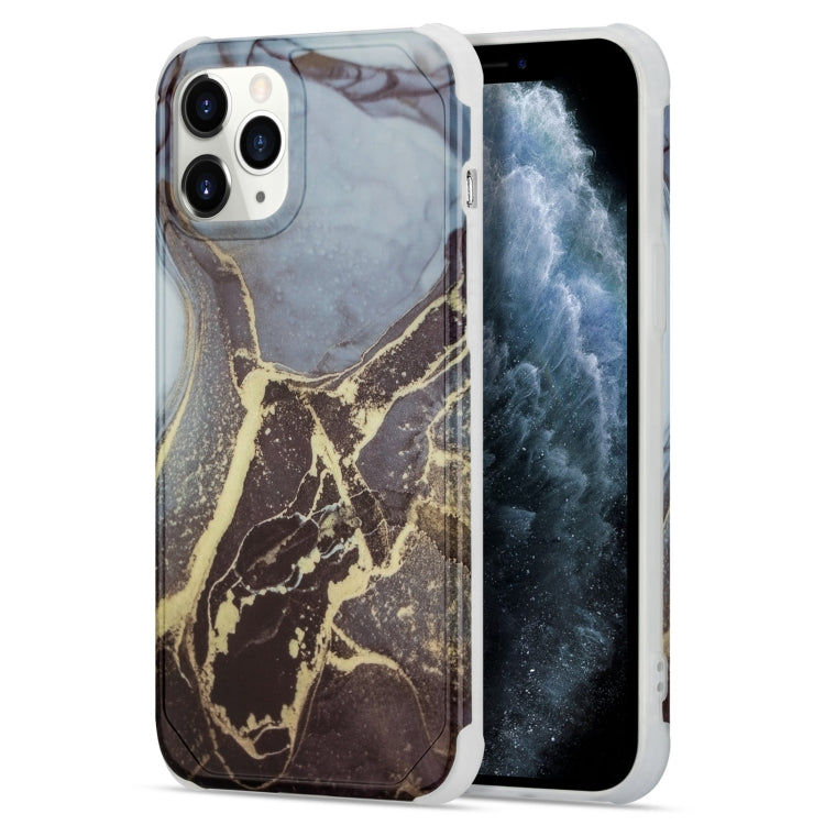 Four Corners Anti-Shattering Flow Gold Marble IMD Phone Back Cover Case, For iPhone 12 Pro Max, For iPhone 12 / 12 Pro, For iPhone 12 mini