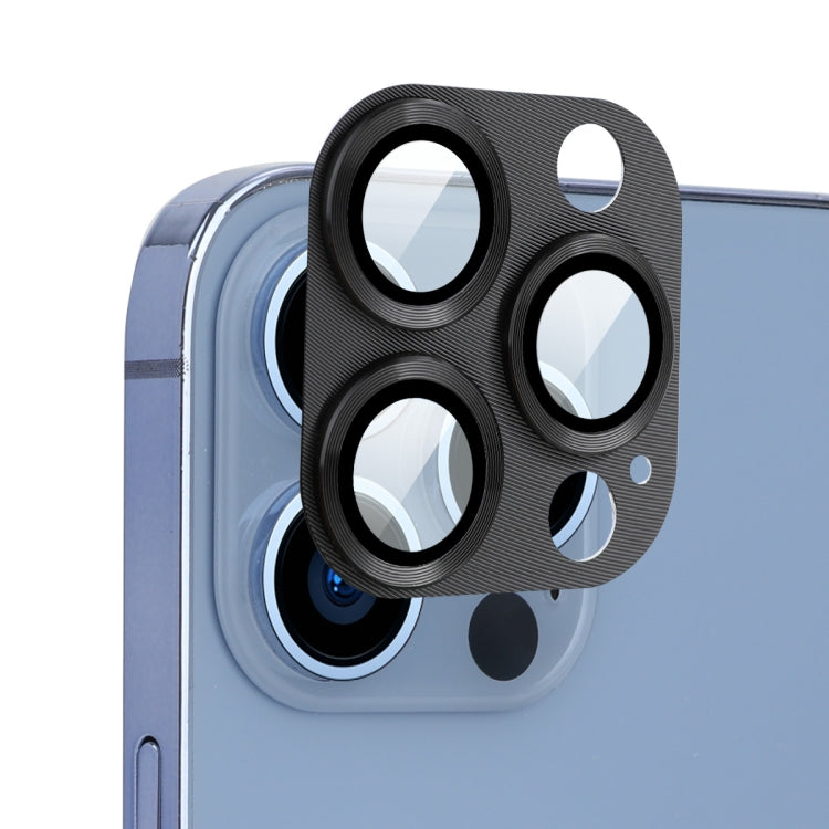 ENKAY Aluminium Alloy + Tempered Glass Camera Lens Cover for iPhone 13 Pro / 13 Pro Max