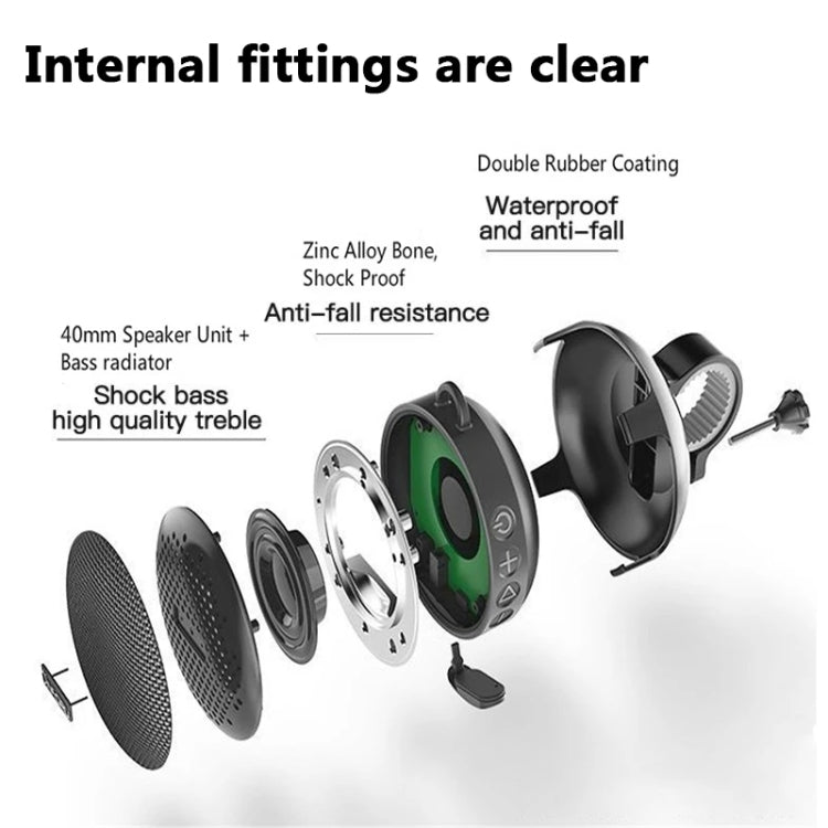 S360 Portable Outdoor Bikes Bluetooth Speaker IPX7 Waterproof Dust-proof Shockproof Speaker, Support TF
