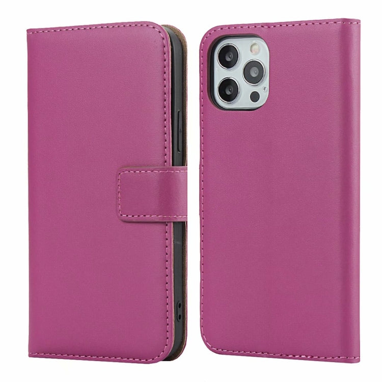 Plain Texture Cowhide Leather Horizontal Flip Case with Magnetic Clasp & Holder & Card Slots & Wallet, For iPhone 12 Pro Max, For iPhone 12 / 12 Pro