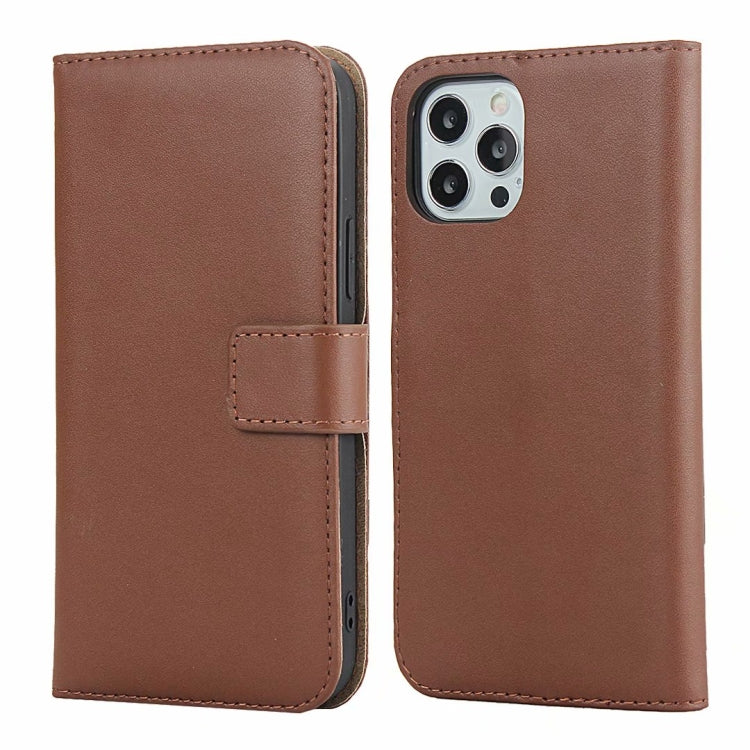 Plain Texture Cowhide Leather Horizontal Flip Case with Magnetic Clasp & Holder & Card Slots & Wallet, For iPhone 12 Pro Max, For iPhone 12 / 12 Pro