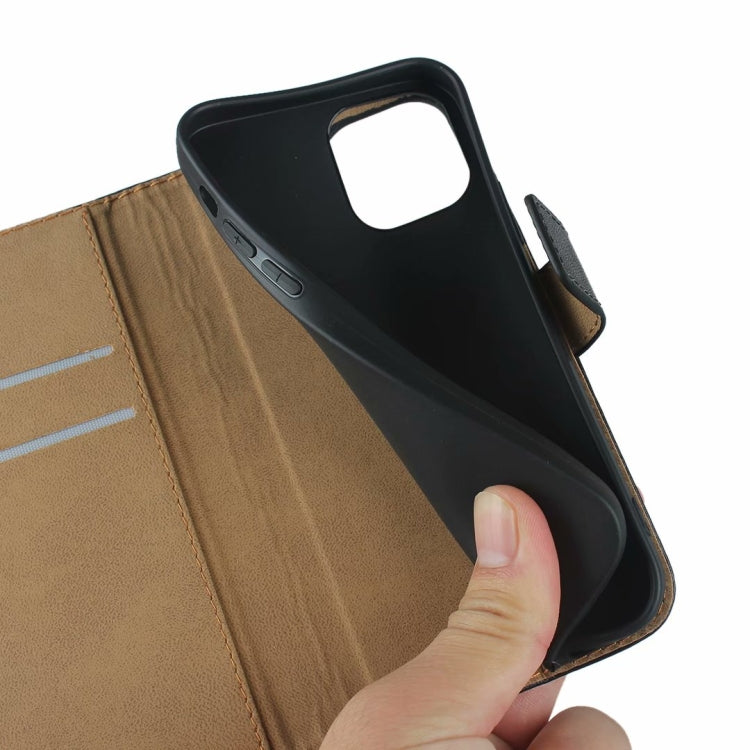 Plain Texture Cowhide Leather Horizontal Flip Case with Magnetic Clasp & Holder & Card Slots & Wallet, For iPhone 12 Pro Max, For iPhone 12 / 12 Pro