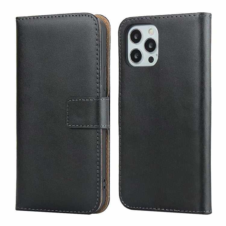 Plain Texture Cowhide Leather Horizontal Flip Case with Magnetic Clasp & Holder & Card Slots & Wallet, For iPhone 12 Pro Max, For iPhone 12 / 12 Pro