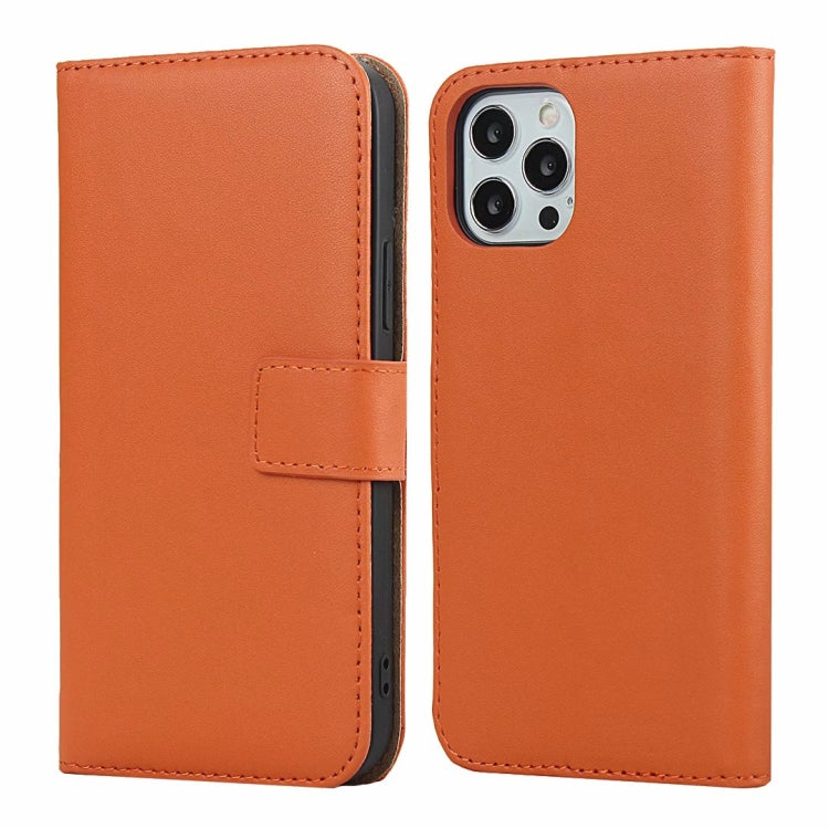 Plain Texture Cowhide Leather Horizontal Flip Case with Magnetic Clasp & Holder & Card Slots & Wallet, For iPhone 12 Pro Max, For iPhone 12 / 12 Pro