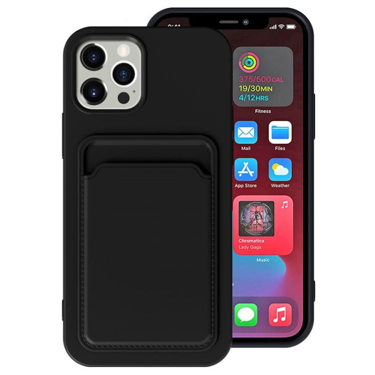 TPU + Flannel Lining Shockproof  Case with Card Slots, For iPhone 12, For  iPhone 12 Mini