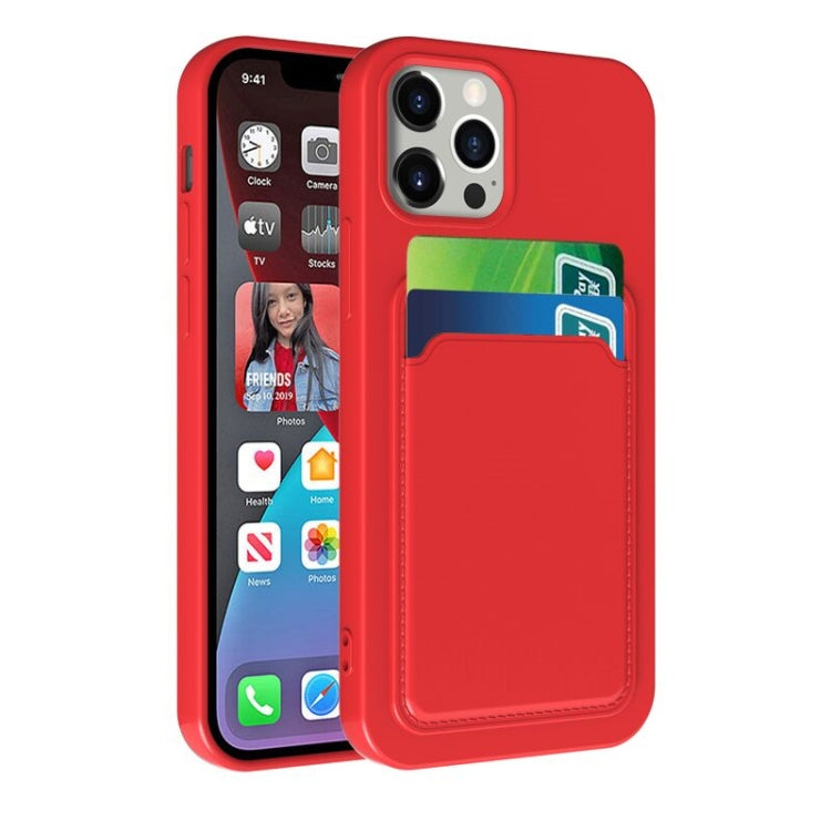 TPU + Flannel Lining Shockproof  Case with Card Slots, For iPhone 12, For  iPhone 12 Mini