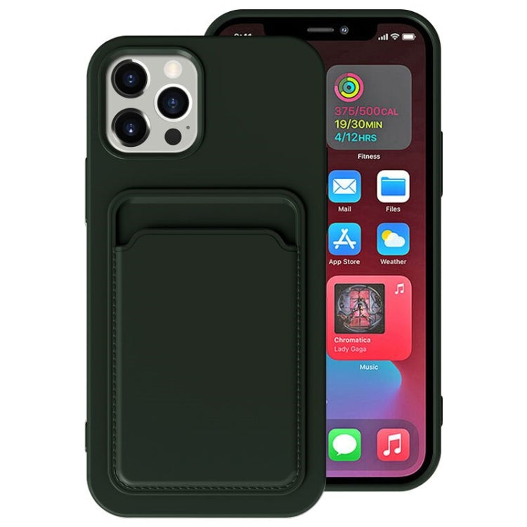 TPU + Flannel Lining Shockproof  Case with Card Slots, For iPhone 12, For  iPhone 12 Mini