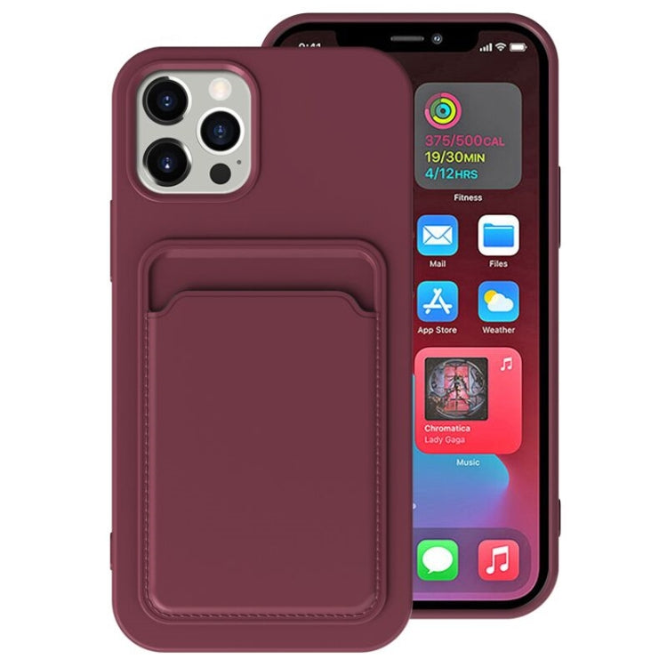 TPU + Flannel Lining Shockproof  Case with Card Slots, For iPhone 12, For  iPhone 12 Mini