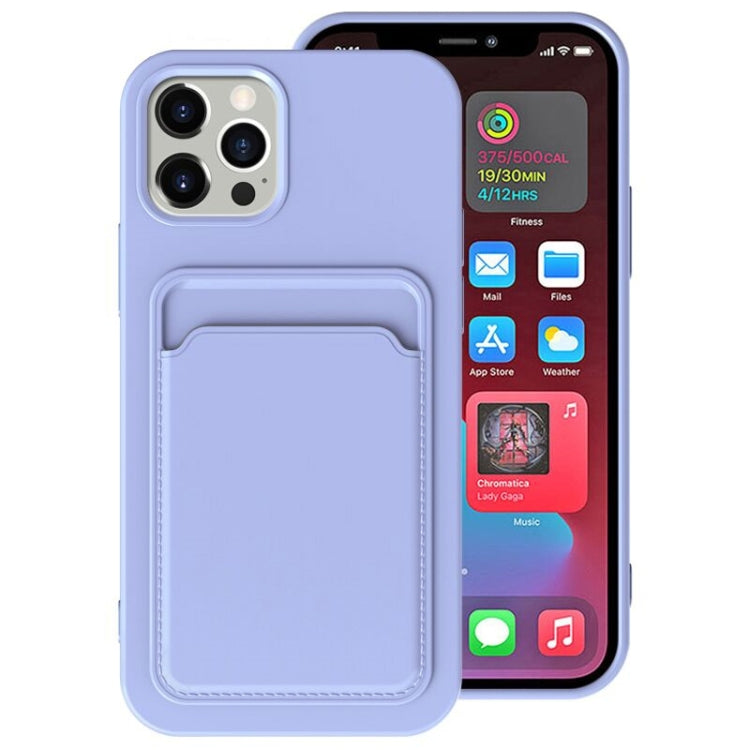 TPU + Flannel Lining Shockproof  Case with Card Slots, For iPhone 12, For  iPhone 12 Mini