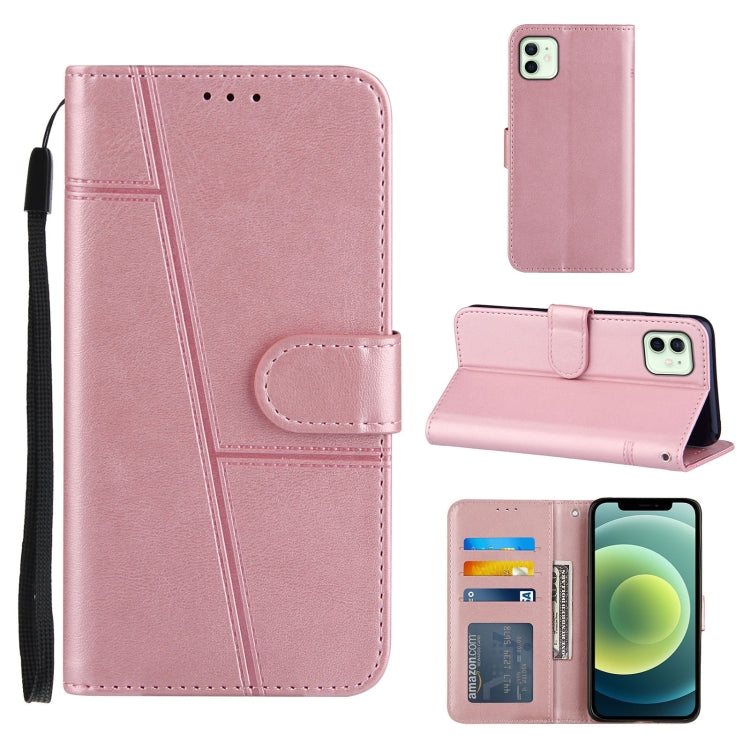 Stitching Calf Texture Buckle Horizontal Flip Leather Case with Holder & Card Slots & Wallet & Lanyard, For iPhone 12 mini, For iPhone 11, For iPhone 11 Pro, For iPhone 11 Pro Max