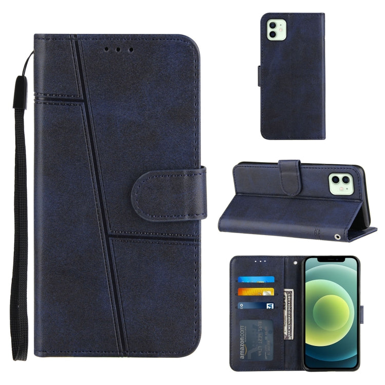 Stitching Calf Texture Buckle Horizontal Flip Leather Case with Holder & Card Slots & Wallet & Lanyard, For iPhone 12 mini, For iPhone 11, For iPhone 11 Pro, For iPhone 11 Pro Max