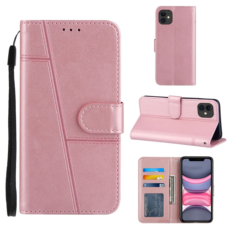 Stitching Calf Texture Buckle Horizontal Flip Leather Case with Holder & Card Slots & Wallet & Lanyard, For iPhone 12 mini, For iPhone 11, For iPhone 11 Pro, For iPhone 11 Pro Max