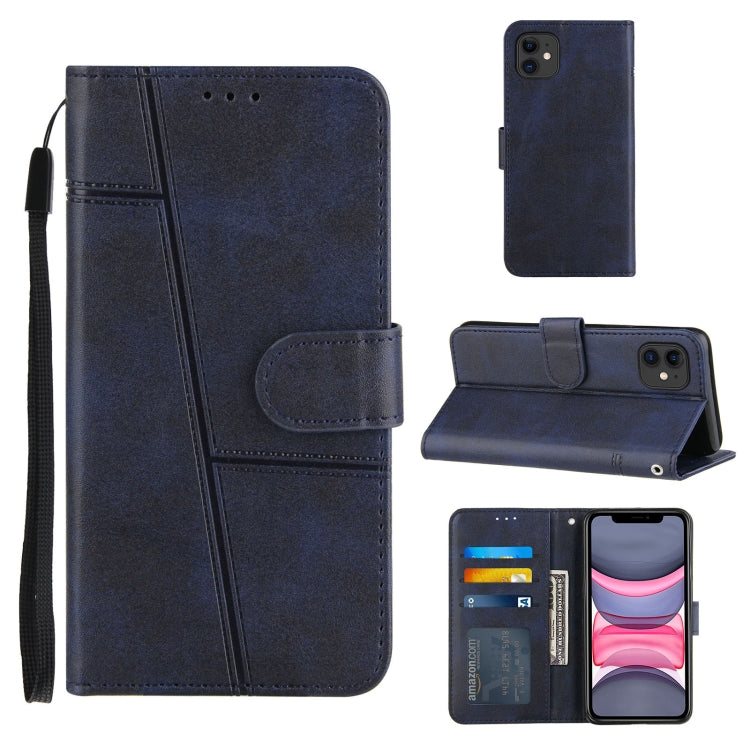 Stitching Calf Texture Buckle Horizontal Flip Leather Case with Holder & Card Slots & Wallet & Lanyard, For iPhone 12 mini, For iPhone 11, For iPhone 11 Pro, For iPhone 11 Pro Max