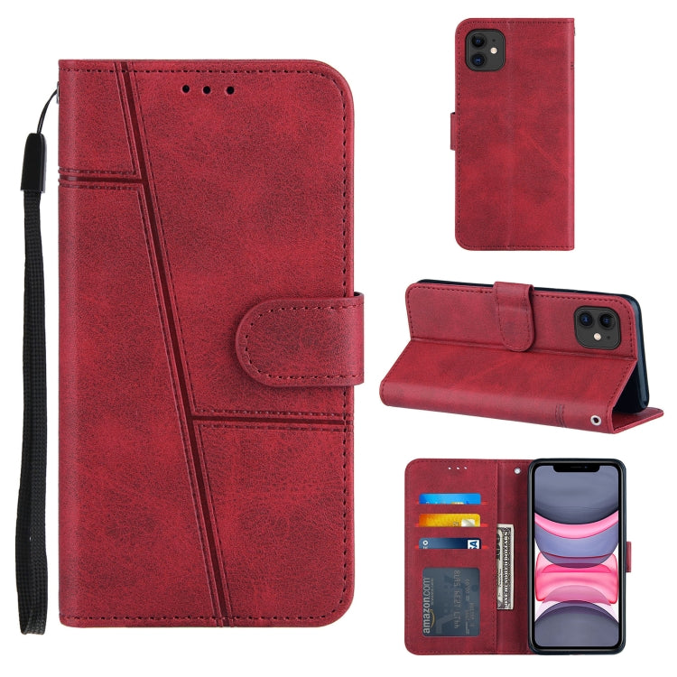 Stitching Calf Texture Buckle Horizontal Flip Leather Case with Holder & Card Slots & Wallet & Lanyard, For iPhone 12 mini, For iPhone 11, For iPhone 11 Pro, For iPhone 11 Pro Max