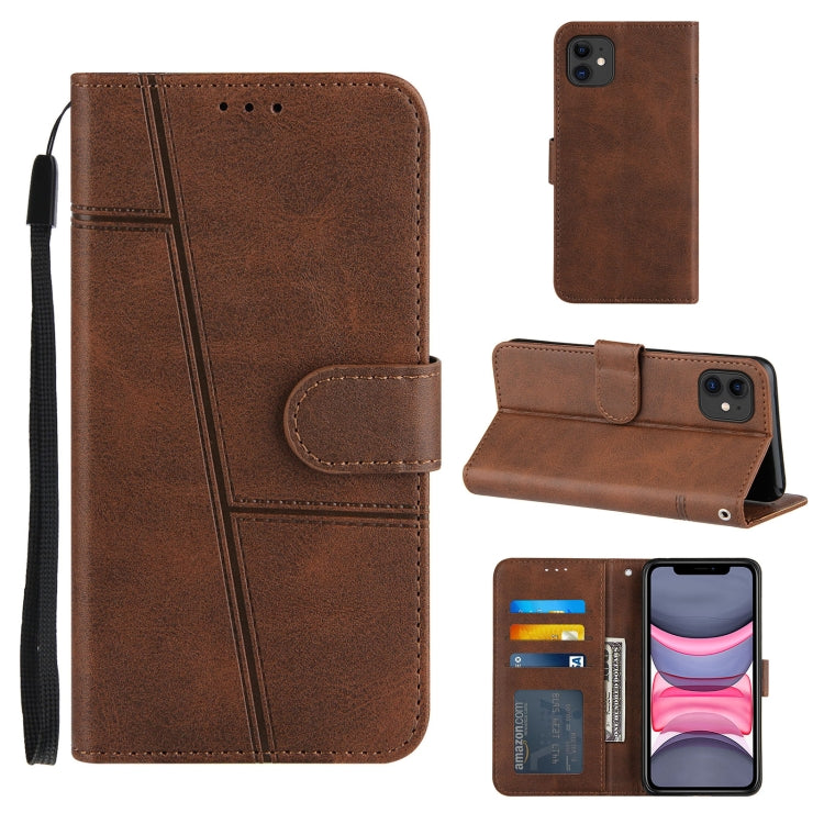 Stitching Calf Texture Buckle Horizontal Flip Leather Case with Holder & Card Slots & Wallet & Lanyard, For iPhone 12 mini, For iPhone 11, For iPhone 11 Pro, For iPhone 11 Pro Max