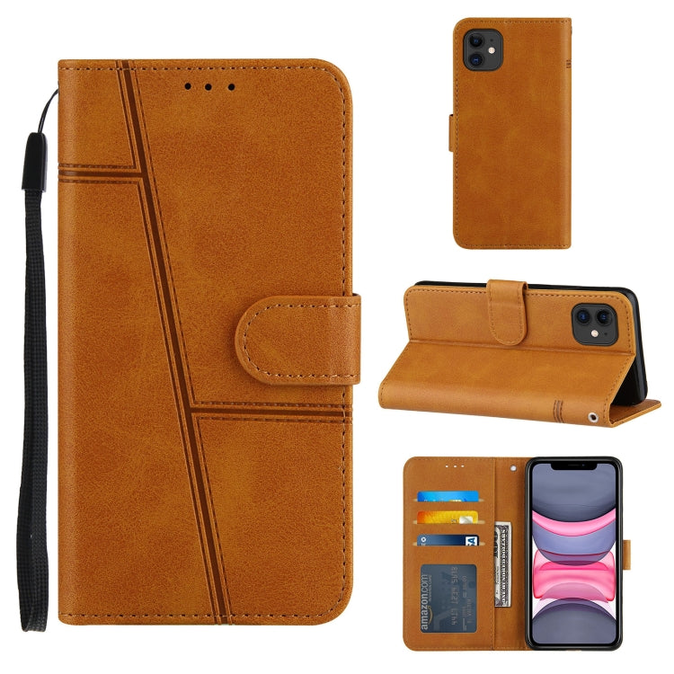 Stitching Calf Texture Buckle Horizontal Flip Leather Case with Holder & Card Slots & Wallet & Lanyard, For iPhone 12 mini, For iPhone 11, For iPhone 11 Pro, For iPhone 11 Pro Max