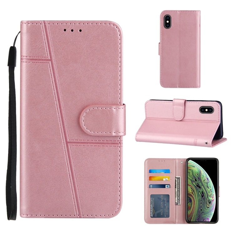 Stitching Calf Texture Buckle Horizontal Flip Leather Case with Holder & Card Slots & Wallet & Lanyard, For iPhone XS / X, For iPhone XR, For iPhone XS Max, For iPhone 6 Plus / 7 Plus / 8 Plus