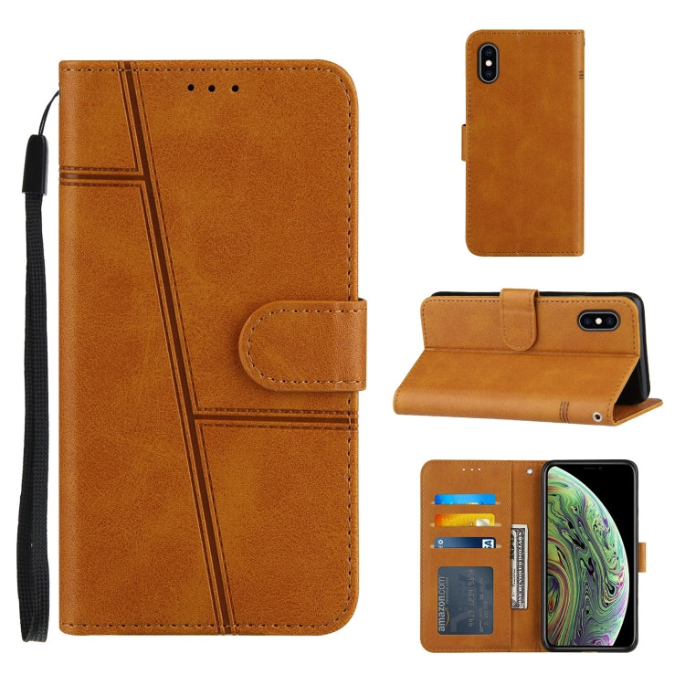 Stitching Calf Texture Buckle Horizontal Flip Leather Case with Holder & Card Slots & Wallet & Lanyard, For iPhone XS / X, For iPhone XR, For iPhone XS Max, For iPhone 6 Plus / 7 Plus / 8 Plus
