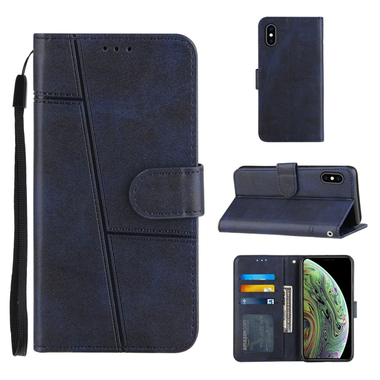 Stitching Calf Texture Buckle Horizontal Flip Leather Case with Holder & Card Slots & Wallet & Lanyard, For iPhone XS / X, For iPhone XR, For iPhone XS Max, For iPhone 6 Plus / 7 Plus / 8 Plus