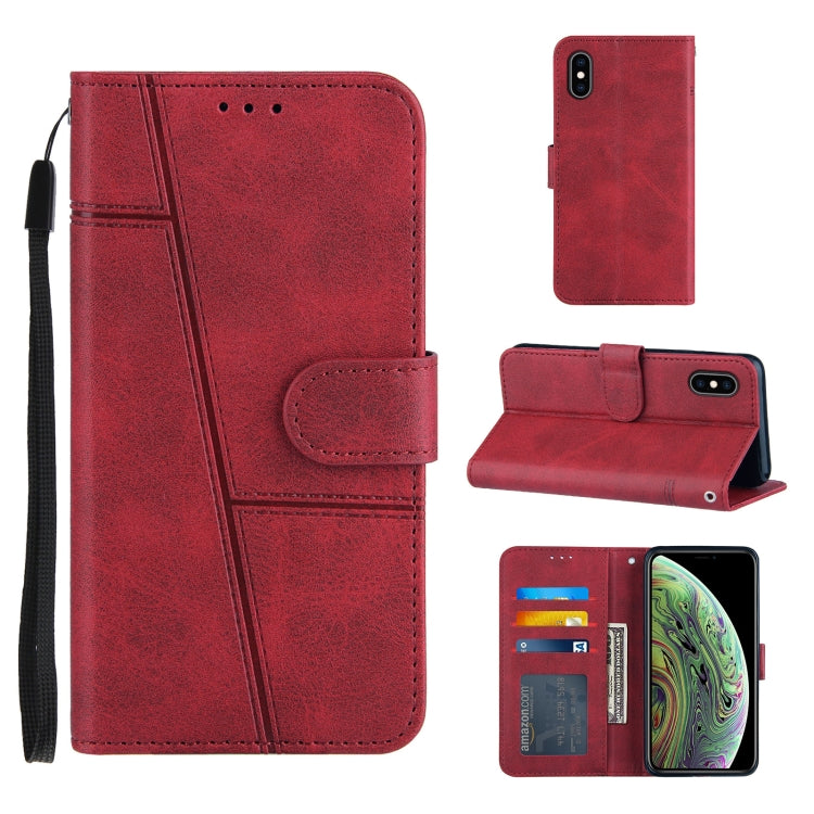 Stitching Calf Texture Buckle Horizontal Flip Leather Case with Holder & Card Slots & Wallet & Lanyard, For iPhone XS / X, For iPhone XR, For iPhone XS Max, For iPhone 6 Plus / 7 Plus / 8 Plus