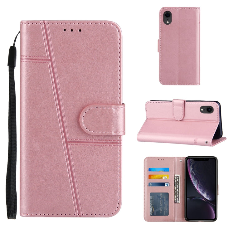 Stitching Calf Texture Buckle Horizontal Flip Leather Case with Holder & Card Slots & Wallet & Lanyard, For iPhone XS / X, For iPhone XR, For iPhone XS Max, For iPhone 6 Plus / 7 Plus / 8 Plus