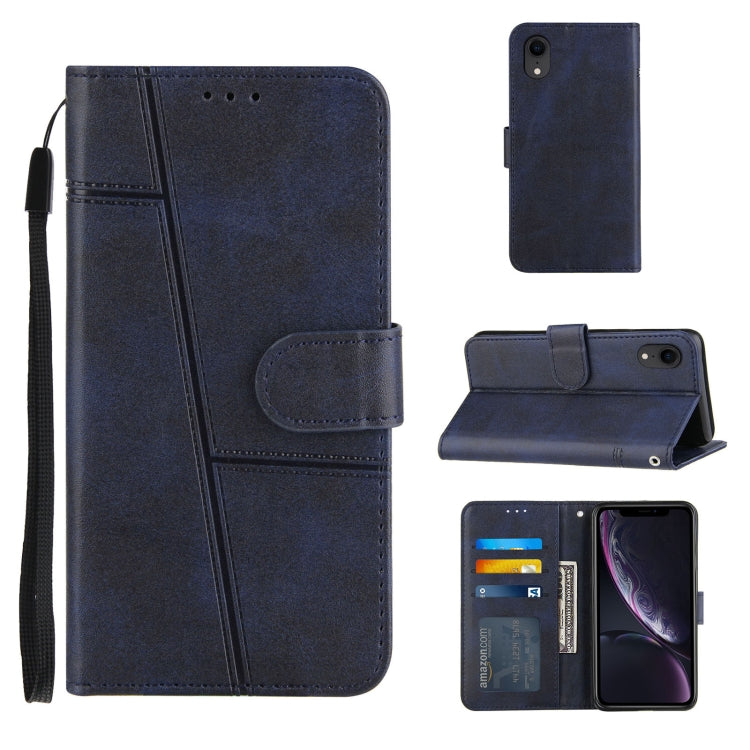Stitching Calf Texture Buckle Horizontal Flip Leather Case with Holder & Card Slots & Wallet & Lanyard, For iPhone XS / X, For iPhone XR, For iPhone XS Max, For iPhone 6 Plus / 7 Plus / 8 Plus