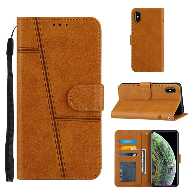 Stitching Calf Texture Buckle Horizontal Flip Leather Case with Holder & Card Slots & Wallet & Lanyard, For iPhone XS / X, For iPhone XR, For iPhone XS Max, For iPhone 6 Plus / 7 Plus / 8 Plus