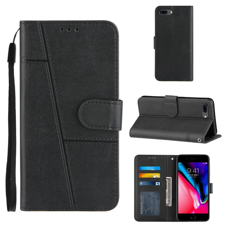 Stitching Calf Texture Buckle Horizontal Flip Leather Case with Holder & Card Slots & Wallet & Lanyard, For iPhone XS / X, For iPhone XR, For iPhone XS Max, For iPhone 6 Plus / 7 Plus / 8 Plus