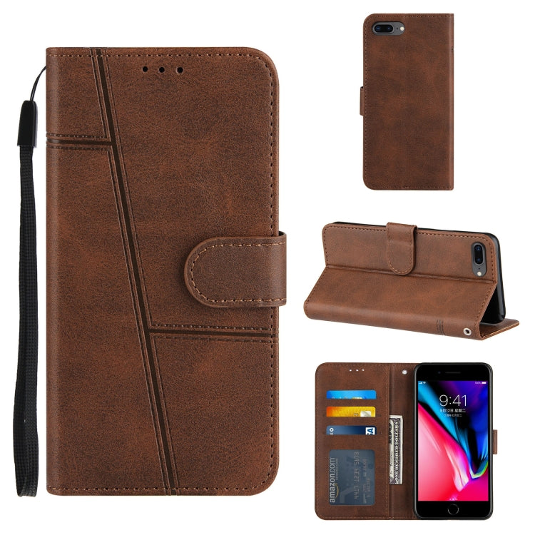 Stitching Calf Texture Buckle Horizontal Flip Leather Case with Holder & Card Slots & Wallet & Lanyard, For iPhone XS / X, For iPhone XR, For iPhone XS Max, For iPhone 6 Plus / 7 Plus / 8 Plus