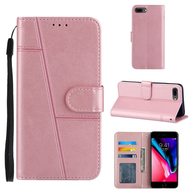 Stitching Calf Texture Buckle Horizontal Flip Leather Case with Holder & Card Slots & Wallet & Lanyard, For iPhone XS / X, For iPhone XR, For iPhone XS Max, For iPhone 6 Plus / 7 Plus / 8 Plus