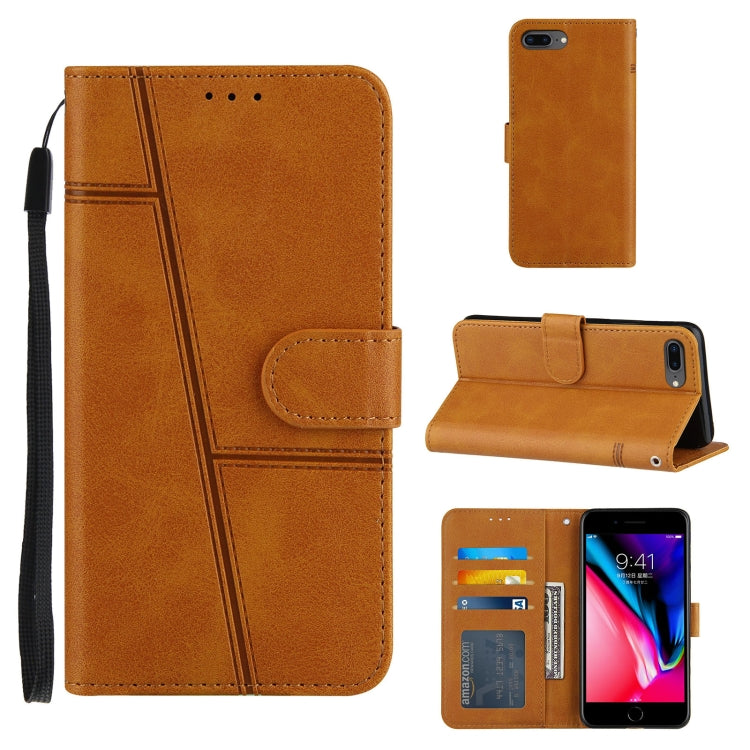 Stitching Calf Texture Buckle Horizontal Flip Leather Case with Holder & Card Slots & Wallet & Lanyard, For iPhone XS / X, For iPhone XR, For iPhone XS Max, For iPhone 6 Plus / 7 Plus / 8 Plus