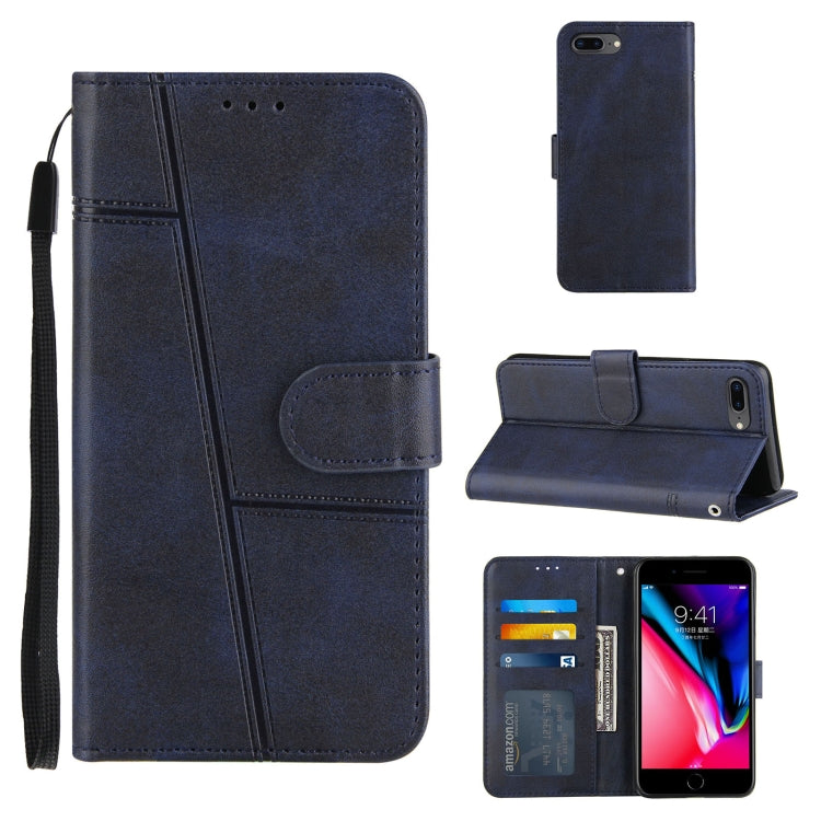 Stitching Calf Texture Buckle Horizontal Flip Leather Case with Holder & Card Slots & Wallet & Lanyard, For iPhone XS / X, For iPhone XR, For iPhone XS Max, For iPhone 6 Plus / 7 Plus / 8 Plus