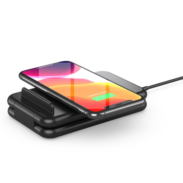 15W 3 in 1 Foldable Qi Fast Wireless Charger Station Phone Holder for iPhones & iWatchs & Airpods