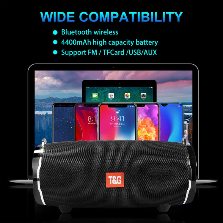 T&G TG187 Portable Waterproof Wireless Bass Surround Bluetooth Speaker with Shoulder Strap, Support FM / TF Card