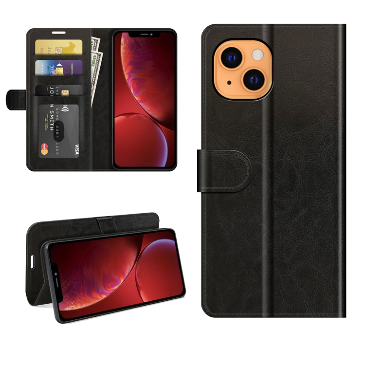 R64 Texture Single Horizontal Flip Protective Case with Holder & Card Slots & Wallet& Photo Frame for iPhone 13