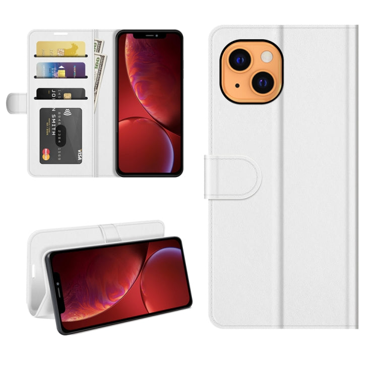 R64 Texture Single Horizontal Flip Protective Case with Holder & Card Slots & Wallet& Photo Frame for iPhone 13