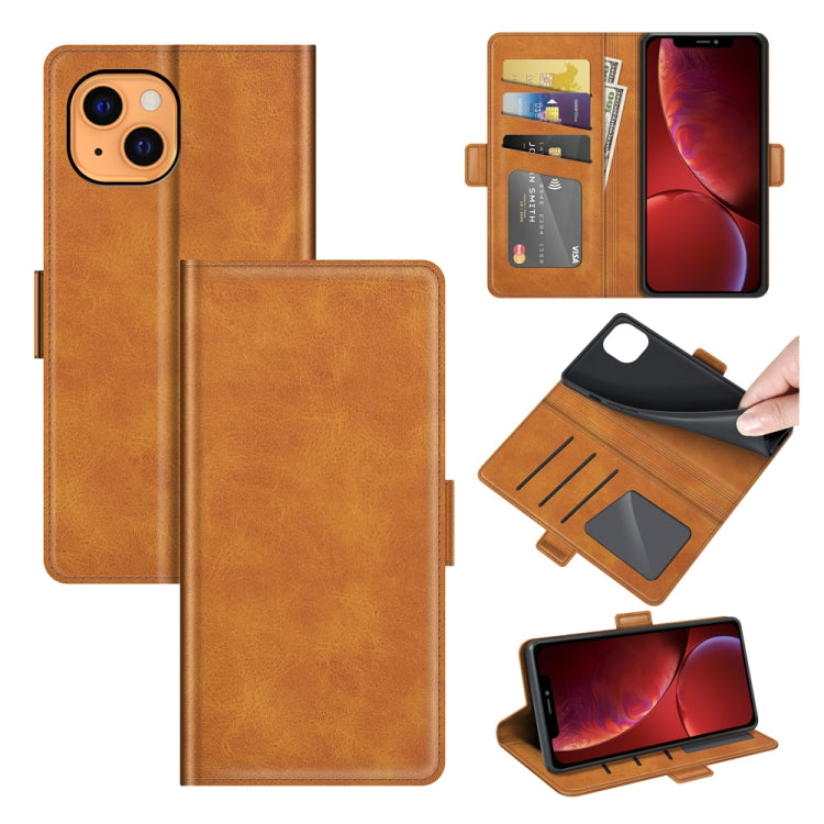 Dual-side Magnetic Buckle Horizontal Flip Leather Case with Holder & Card Slots & Wallet for iPhone 13 mini