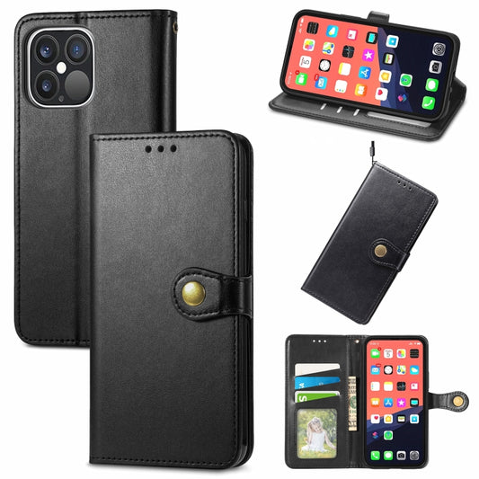 Solid Color Leather Buckle Phone Case with Lanyard & Photo Frame & Card Slot & Wallet & Stand Function, For iPhone 13 Pro Max, For iPhone 13 Pro, For iPhone 13, For iPhone 13 mini