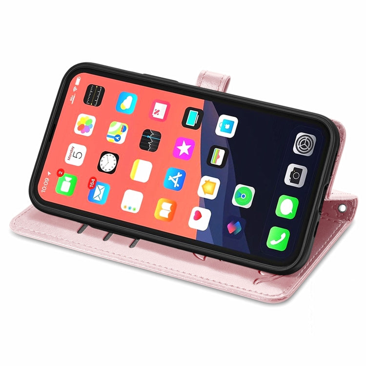 Cute Cat and Dog Embossed Horizontal Flip Leather Case with Holder & Card Slots & Wallet & Lanyard, For iPhone 13 mini
