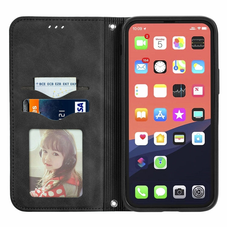 Retro Skin Feel Business Magnetic Horizontal Flip Leather Case With Holder & Card Slots & Wallet & Photo Frame, For iPhone 13 Pro Max, For iPhone 13 Pro, For iPhone 13, For iPhone 13 mini