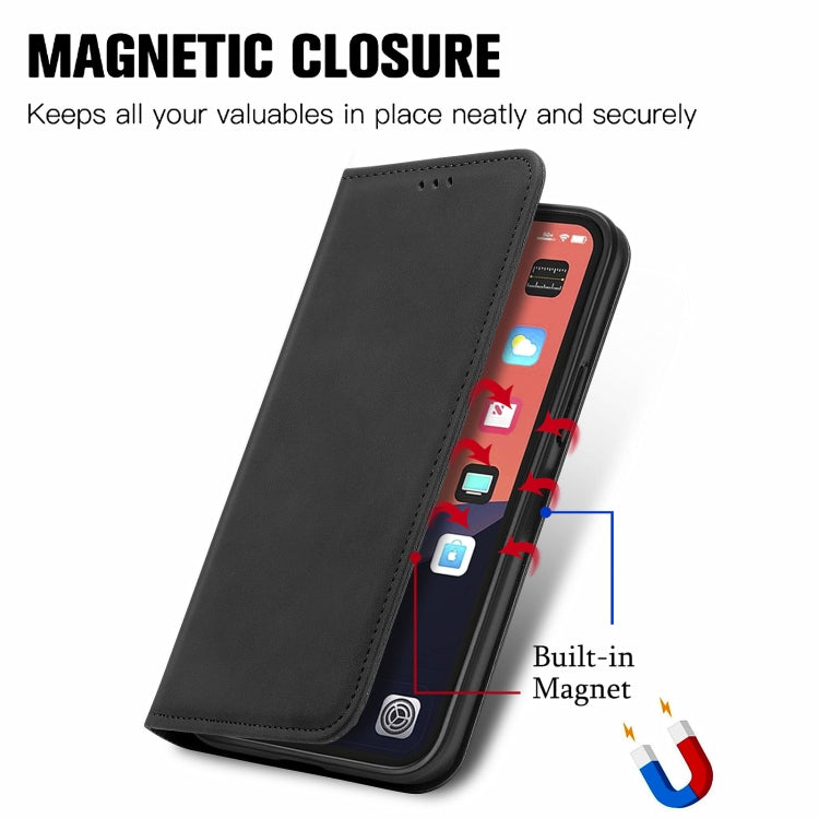 Retro Skin Feel Business Magnetic Horizontal Flip Leather Case With Holder & Card Slots & Wallet & Photo Frame, For iPhone 13 Pro Max, For iPhone 13 Pro, For iPhone 13, For iPhone 13 mini
