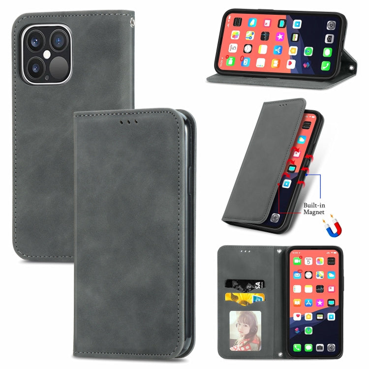Retro Skin Feel Business Magnetic Horizontal Flip Leather Case With Holder & Card Slots & Wallet & Photo Frame, For iPhone 13 Pro Max, For iPhone 13 Pro, For iPhone 13, For iPhone 13 mini