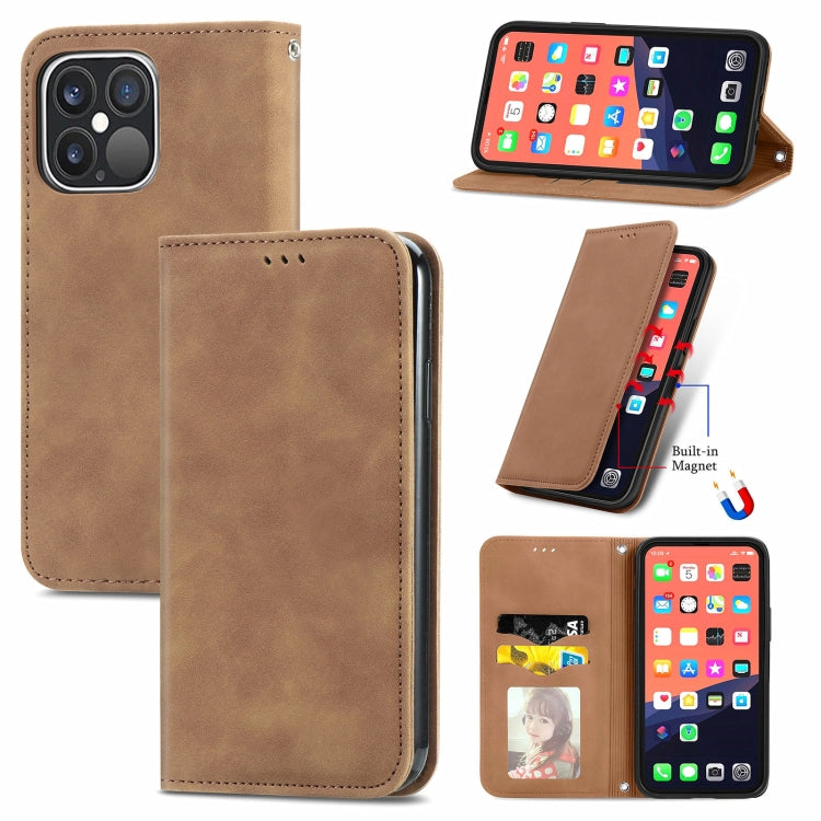 Retro Skin Feel Business Magnetic Horizontal Flip Leather Case With Holder & Card Slots & Wallet & Photo Frame, For iPhone 13 Pro Max, For iPhone 13 Pro, For iPhone 13, For iPhone 13 mini