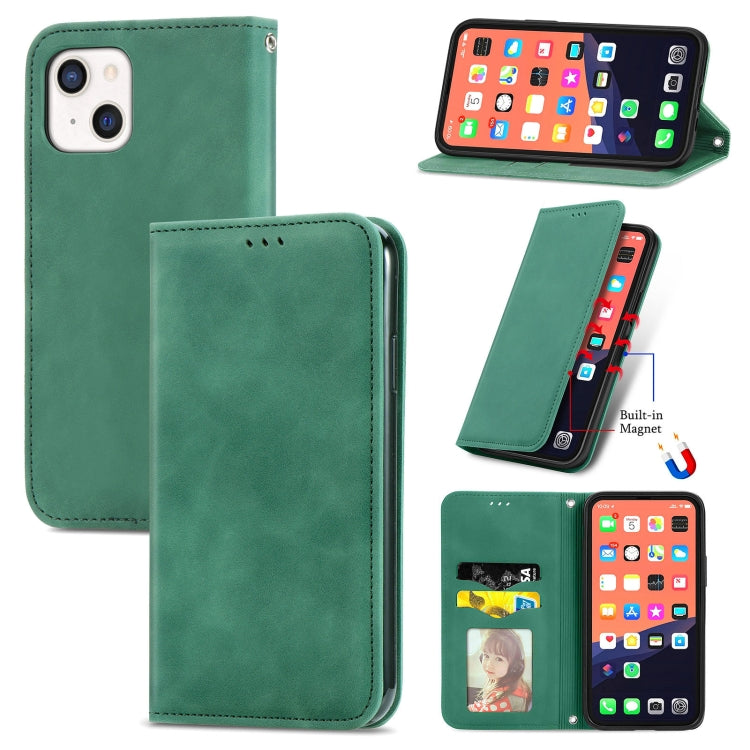 Retro Skin Feel Business Magnetic Horizontal Flip Leather Case With Holder & Card Slots & Wallet & Photo Frame, For iPhone 13 Pro Max, For iPhone 13 Pro, For iPhone 13, For iPhone 13 mini