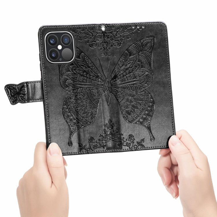 Butterfly Love Flower Embossed Horizontal Flip Leather Case with Bracket / Card Slot / Wallet / Lanyard, For iPhone 13 Pro Max, For iPhone 13 Pro, For iPhone 13