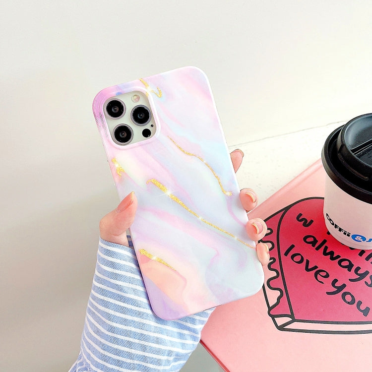 Thickened TPU Glazed Marble Mobile Phone Case, For iPhone 12 Pro Max, For iPhone 12 / 12 Pro, For iPhone 12 mini, For iPhone 11 Pro Max