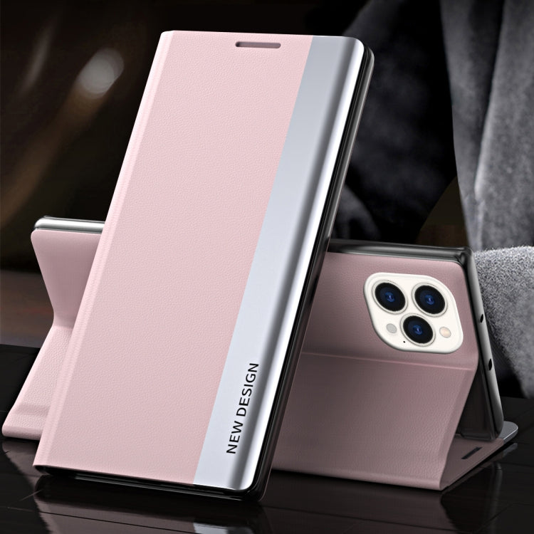 Side Electroplated Magnetic Ultra-Thin Horizontal Flip Leather Case with Holder, For iPhone 13 Pro Max, For  IPhone 13 Pro, For iPhone 13